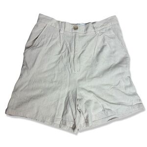 ASOS Design Linen Blend Cream High Waist Shorts